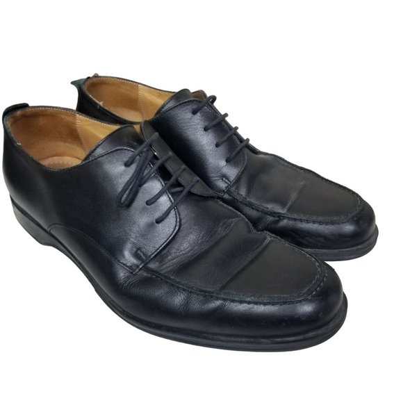 Coach Mens 9 Black Leather Lace Up Apron Toe Carle - Picture 2 of 11